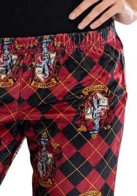 Harry Potter Juniors Hogwarts Houses Crest Cropped Lounge Pants Pajamas 2 Harry Potter Juniors Hogwarts Houses Crest Cropped Lounge Pants Pajamas - Image 2