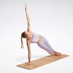 Reebok Yoga Performance Rib Crop Top Womens Athletic T-Shirts