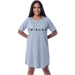 Friends TV Show Womens' Classic Logo Nightgown Sleep Pajama Shirt Grey -Women Clothing Shop GUEST 02a360d2 630c 416b a6f0 c001ee73cfe3