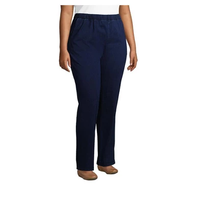 Lands' End Women's Sport Knit High Rise Elastic Waist Pull On Pants 2 Lands' End Women's Sport Knit High Rise Elastic Waist Pull On Pants - Image 2