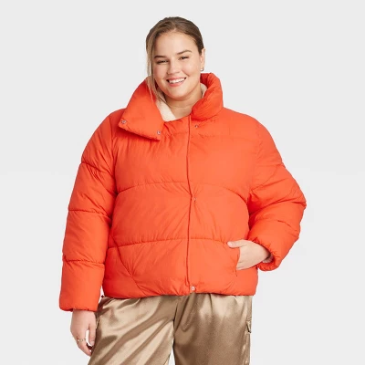 Women's Short Relaxed Puffer Jacket - A New Day™ 6 Women's Short Relaxed Puffer Jacket - A New Day™ - Image 6