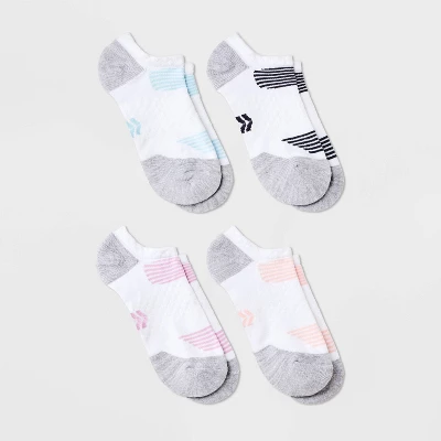 Women's 4pk Cushioned Diamond Accents No Show Athletic Socks - All In Motion™ 4 Women's 4pk Cushioned Diamond Accents No Show Athletic Socks - All In Motion™ - Image 4