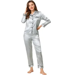 Allegra K Women's Satin Button Down Sleepshirt With Pants Halloween Pajama Set 27 Allegra K Women's Satin Button Down Sleepshirt With Pants Halloween Pajama Set -Women Clothing Shop GUEST 0817a298 b5ca 4d00 939f 00573db3453b