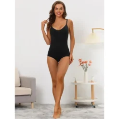 Allegra K Women's Shaping Tummy Control Adjustable Straps Sculpting Leotard -Women Clothing Shop GUEST 09675c73 97e3 47a0 b29b be6a2761fae7