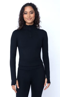 Yogalicious Womens Lux Crosstrain Everyday Half Zip Jacket With Thumbholes 1 Yogalicious Womens Lux Crosstrain Everyday Half Zip Jacket With Thumbholes