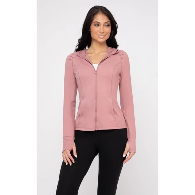 Yogalicious - Women's Slim Fit Hooded Track Jacket 15 Yogalicious - Women's Slim Fit Hooded Track Jacket - Image 15
