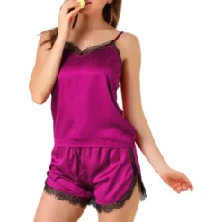 Allegra K Women's Lace Cami Shorts V Neck Camisole Satin Pajamas Set 14 Allegra K Women's Lace Cami Shorts V Neck Camisole Satin Pajamas Set -Women Clothing Shop GUEST 0e2a83e3 abfc 4e49 8dad 7623d22ddd40