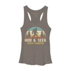 Women's Design By Humans Bigfoot - Hide And Seek World Champion By Clickbong Racerback Tank Top -Women Clothing Shop GUEST 0e51bf2e 5828 49fe bce9 d78a322a027b