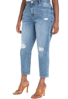 ELOQUII Women’s Plus Size Classic Fit Stretch Denim Mom Jean 3 ELOQUII Women’s Plus Size Classic Fit Stretch Denim Mom Jean - Image 3