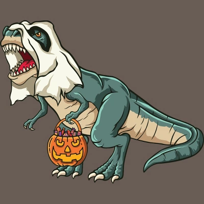 Women's Design By Humans Trex Ghost Costume Design Funny Halloween Dinosaur By Threadlets Racerback Tank Top 1 Women's Design By Humans Trex Ghost Costume Design Funny Halloween Dinosaur By Threadlets Racerback Tank Top