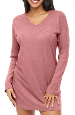 Women's Soft Ribbed Waffle Rib Knit Night Shirt, Oversized Sweater Top Sleep Shirt, Pajamas 18 Women's Soft Ribbed Waffle Rib Knit Night Shirt, Oversized Sweater Top Sleep Shirt, Pajamas -Women Clothing Shop GUEST 10dcf283 1f3f 4abd 90c4 0d4f132049ae
