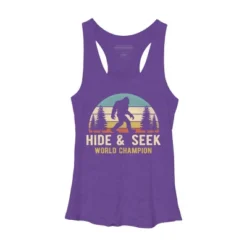 Women's Design By Humans Bigfoot - Hide And Seek World Champion By Clickbong Racerback Tank Top -Women Clothing Shop GUEST 121ac966 5f2f 43d6 9c20 b1c1b6bf791f