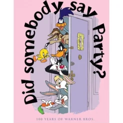 WB 100: Looney Tunes Mashups Looney Friends Crew Neck Short Sleeve Cradle Pink Women's Night Shirt