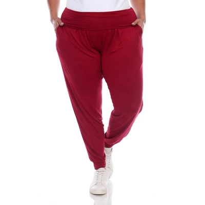 Women's Plus Size Harem Pants - White Mark 1 Women's Plus Size Harem Pants - White Mark