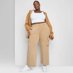 Women's High-Rise Wide Leg Fleece Cargo Pants - Wild Fable™ -Women Clothing Shop GUEST 1893da8d 6f01 4945 9d0d 9308c18f7e16