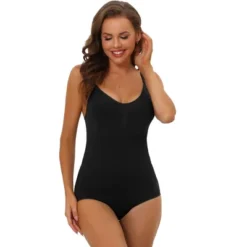 Allegra K Women's Shaping Tummy Control Adjustable Straps Sculpting Leotard -Women Clothing Shop GUEST 18b676e4 3b40 4a2f b689 e77812b6aa4a