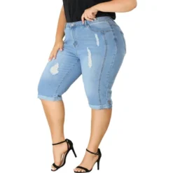 Agnes Orinda Women's Plus Size Mid-Rise Curvy Skinny Stretch Denim Jean Capri -Women Clothing Shop GUEST 19658031 037f 4442 b72f 23b6caf51914