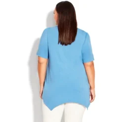 Women's Plus Size Sharkbite Top - Riviera | EVANS