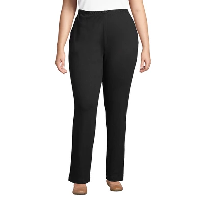 Lands' End Women's Sport Knit High Rise Elastic Waist Pull On Pants 6 Lands' End Women's Sport Knit High Rise Elastic Waist Pull On Pants - Image 6