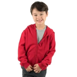 Leveret Kids Zipper Classic Solid Color Sweat Hoodie