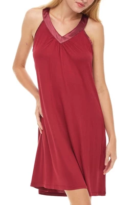 Women's Soft Knit Sleeveless Night Shirt Nightgown Pajama Top V Neck Racerback 13 Women's Soft Knit Sleeveless Night Shirt Nightgown Pajama Top V Neck Racerback - Image 13