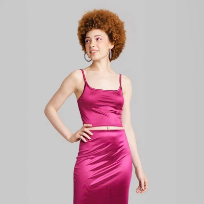 Women's Shine Knit Tiny Tank Top - Wild Fable™ 1 Women's Shine Knit Tiny Tank Top - Wild Fable™