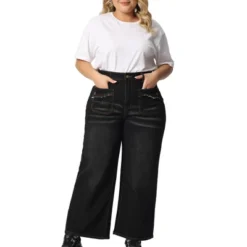 Agnes Orinda Women's Plus Size Wide Leg Stretch Washed Palazzo Denim Jeans 11 Agnes Orinda Women's Plus Size Wide Leg Stretch Washed Palazzo Denim Jeans -Women Clothing Shop GUEST 1ef2c0b0 26d0 4d99 a8d4 8871d5329e02