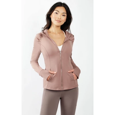 Yogalicious - Women's Slim Fit Hooded Track Jacket 6 Yogalicious - Women's Slim Fit Hooded Track Jacket - Image 6