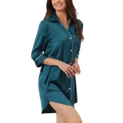 Cheibear Women's Button Down 3/4 Sleeve Mini Nightshirt Dress 13 Cheibear Women's Button Down 3/4 Sleeve Mini Nightshirt Dress -Women Clothing Shop GUEST 1ff39b77 abb1 4dab bcf2 300711aa782d