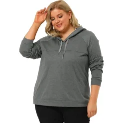 Agnes Orinda Women's Plus Size Pullover Hoodie Knit Long Sleeve Drawstring Work Hooded Sweatshirt -Women Clothing Shop GUEST 2151950b 88a7 4af6 a89a 948cfd39552e