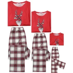 Cheibear Christmas Elk Print Tops With Plaid Pants Xmas Sleepwear Family Pajama Set 7 Cheibear Christmas Elk Print Tops With Plaid Pants Xmas Sleepwear Family Pajama Set -Women Clothing Shop GUEST 23b4577e 4924 42bd a539 2cb759a4986b