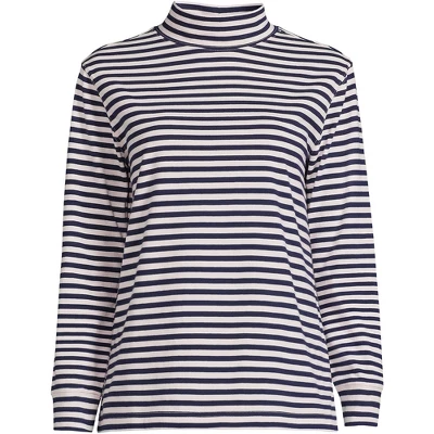Lands' End Women's Plus Size Long Sleeve Super T Mock 11 Lands' End Women's Plus Size Long Sleeve Super T Mock - Image 11