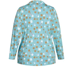 Women's Plus Size Button Through Sleep Top - Teal | AVENUE -Women Clothing Shop GUEST 25dba432 cc39 444d becd ba088d3b3427