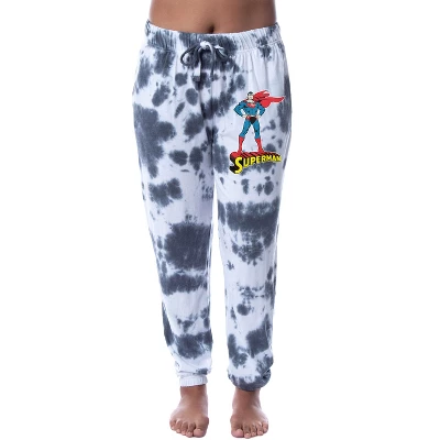 DC Comics Womens' Superman Logo Tie-Dye Jogger Sleep Pajama Pants Multicolored 3 DC Comics Womens' Superman Logo Tie-Dye Jogger Sleep Pajama Pants Multicolored - Image 3