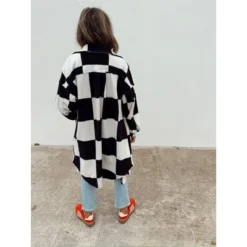 Women's Ascot + Hart Checkered Fleece Graphic Shacket -Women Clothing Shop GUEST 271dd377 e619 4944 95c8 6a453a49121e