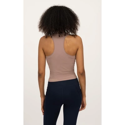 Yogalicious Womens Carrie Seamless High Neck Racerback Tank - 2 Pack 2 Yogalicious Womens Carrie Seamless High Neck Racerback Tank - 2 Pack - Image 2