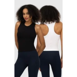 Yogalicious Womens Carrie Seamless High Neck Racerback Tank - 2 Pack 11 Yogalicious Womens Carrie Seamless High Neck Racerback Tank - 2 Pack -Women Clothing Shop GUEST 29d6d558 d573 4f1a bf5e c9b8f7724ac9
