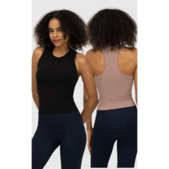 Yogalicious Womens Carrie Seamless High Neck Racerback Tank - 2 Pack 10 Yogalicious Womens Carrie Seamless High Neck Racerback Tank - 2 Pack -Women Clothing Shop GUEST 2a7ac38c c0a3 42e6 8e5e b27f6c070ee1