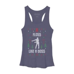 Women's Design By Humans Floss Like A Boss Ugly Christmas Sweater By Shirtpublic Racerback Tank Top -Women Clothing Shop GUEST 2d2da0fa e88f 4092 8998 8b4c40d4b4ff