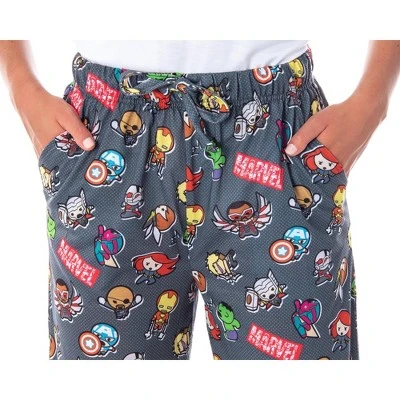 Marvel Comics Women's Avengers Kawaii Allover Character Print Pajama Pants Kawaii Avengers Allover 2 Marvel Comics Women's Avengers Kawaii Allover Character Print Pajama Pants Kawaii Avengers Allover - Image 2