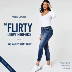 WallFlower Women's Flirty Curvy Skinny High Rise Insta Stretch Juniors Jeans (Standard And Plus) -Women Clothing Shop GUEST 2d9e59e5 622b 4fef 880c 5be0d029e97f