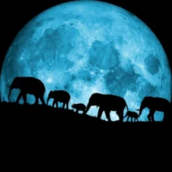 Junior's Design By Humans United Together - Elephants By Maryedenoa T-Shirt