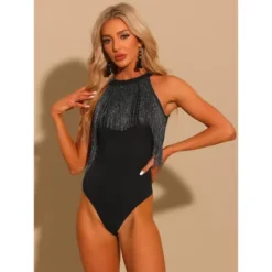 Allegra K Women's Party Neck Fringe Trim Sleeveless Halter Bodysuit 7 Allegra K Women's Party Neck Fringe Trim Sleeveless Halter Bodysuit -Women Clothing Shop GUEST 329e46c1 11bf 4fc4 bf19 1f2f142080c8