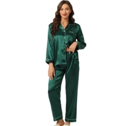 Allegra K Women's Satin Button Down Sleepshirt With Pants Halloween Pajama Set 29 Allegra K Women's Satin Button Down Sleepshirt With Pants Halloween Pajama Set -Women Clothing Shop GUEST 34352fc1 30e9 41de a3ae ccbfbf69329c