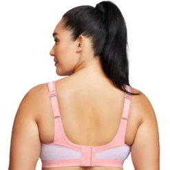Glamorise Womens High Impact Wonderwire Sports Underwire Bra 9066 Pink Blush Print