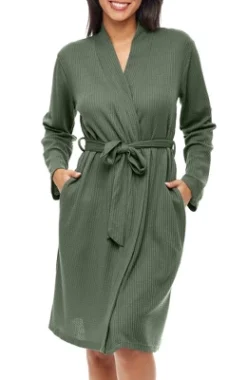 Women's Soft Ribbed Waffle Rib Knit Wrap Robe With Pockets, Lightweight Bathrobe 23 Women's Soft Ribbed Waffle Rib Knit Wrap Robe With Pockets, Lightweight Bathrobe -Women Clothing Shop GUEST 378dc9d2 2633 48bc 8c77 c608e9bb9a1f