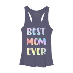 Women's Design By Humans Best Mom Ever Rainbow Bubble Text By MiuMiuShop Racerback Tank Top -Women Clothing Shop GUEST 38d6460f fcf3 417d 8b4d 39890371537d