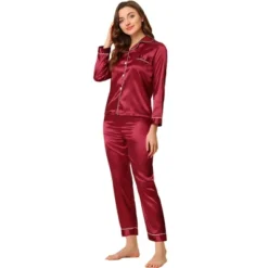 Allegra K Women's Satin Button Down Sleepshirt With Pants Halloween Pajama Set 26 Allegra K Women's Satin Button Down Sleepshirt With Pants Halloween Pajama Set -Women Clothing Shop GUEST 39e14be7 e043 4112 bc60 f8ea8565fa40