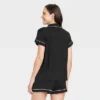 Women's Beautifully Soft Short Sleeve Notch Collar Top And Shorts Pajama Set - Stars Above