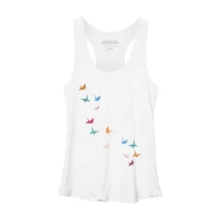 Women's Design By Humans Flying Paper Cranes Birds By Magnussons Racerback Tank Top 18 Women's Design By Humans Flying Paper Cranes Birds By Magnussons Racerback Tank Top -Women Clothing Shop GUEST 3c9e1580 34df 45eb 8ea5 b5a59b711f52